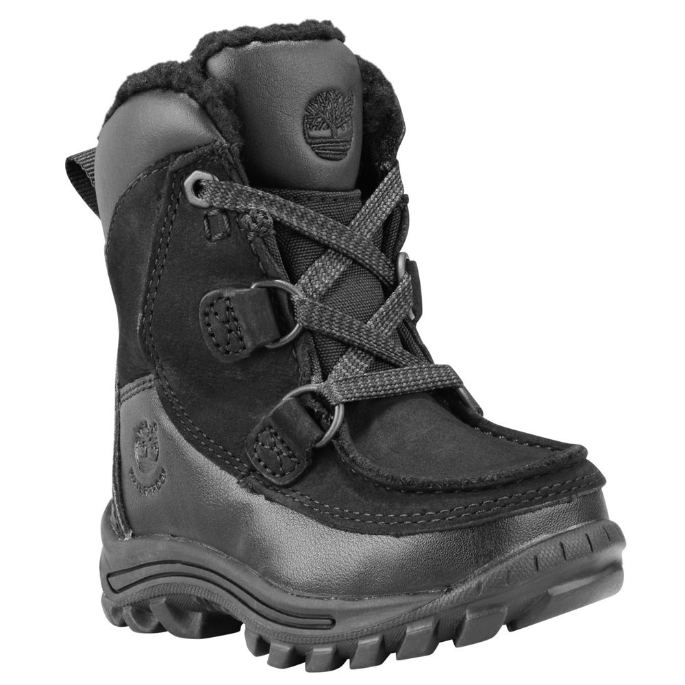 Timberland Μποτες Χιονιού Παιδικα Μαυρα - Toddler Chillberg Waterproof - Greece 4561897-GZ